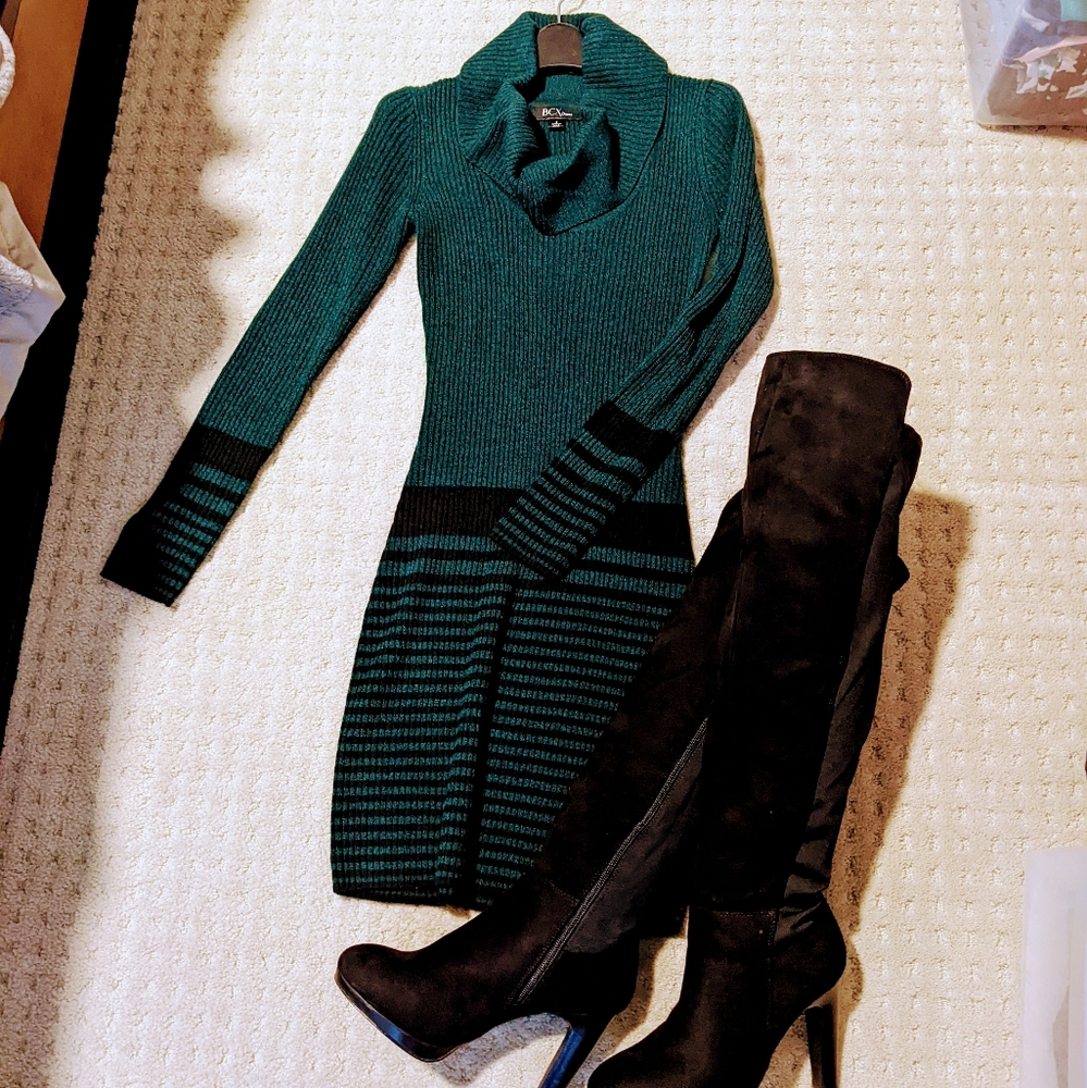 BCX Cowl neck sweater dress